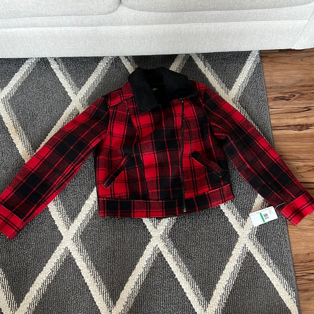 Jessica Simpson plaid jacket